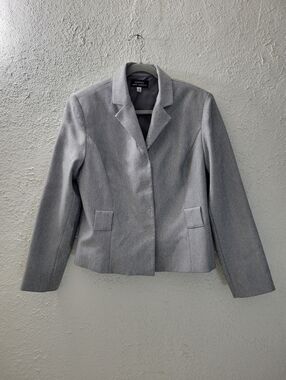 Giorgio Sant' Angelo Sz 12 Women's Gray Blazer Jacket Lined Business Casual